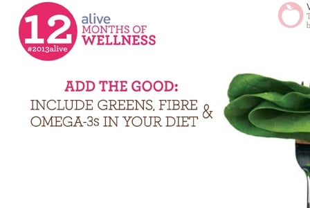 #2013alive: Add the Good: Greens, Fibre, and Omega-3s
