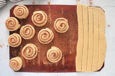 Roll dough into pinwheels