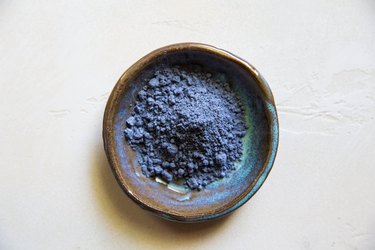 Blue spirulina in a serving dish