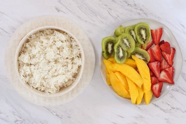 Ingredients for fruit spring rolls
