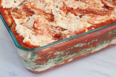 Layer vegan lasagna ingredients