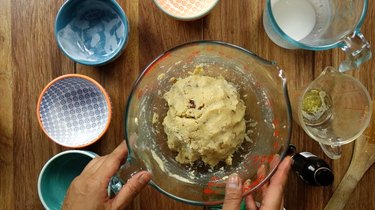 Dough for low-carb, gluten-free nut scones.