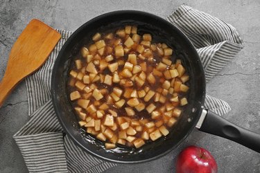 Cook apples until soft and tender.