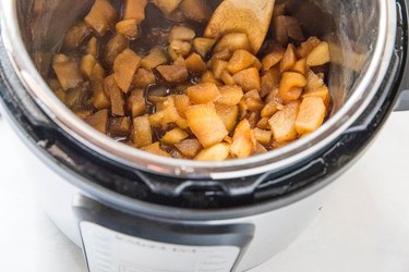 Cooked apples in an Instant Pot