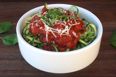 Bowl of zoodle pasta.