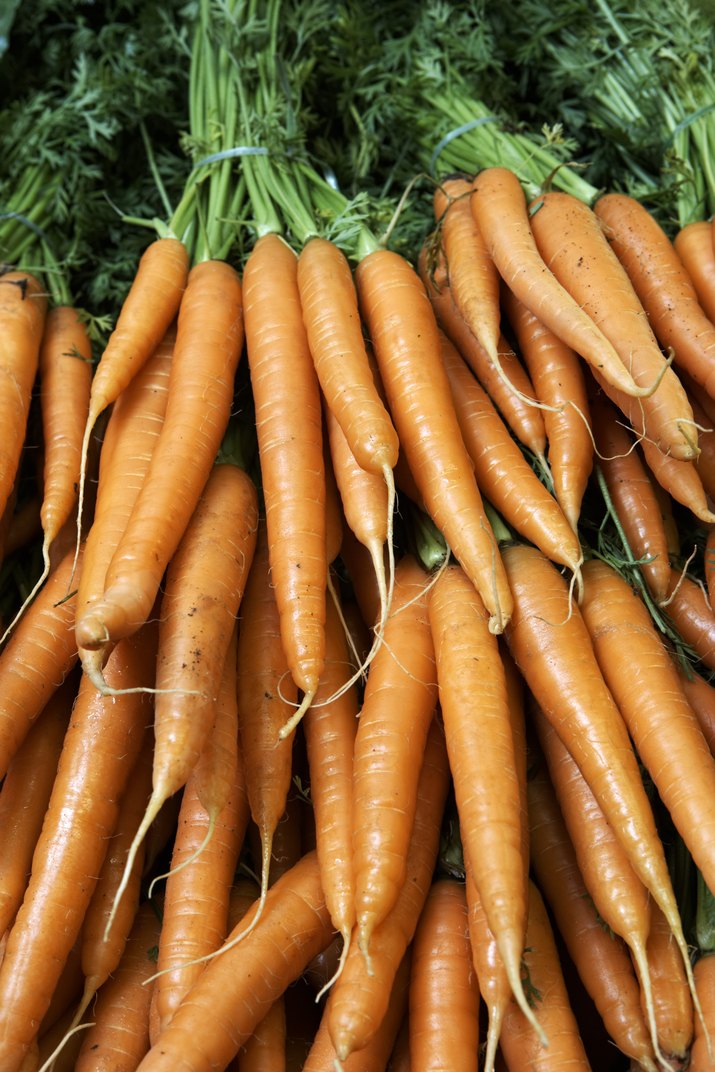Bunches of carrots, full frame