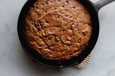 Bake until risen, fragrant, and golden brown.